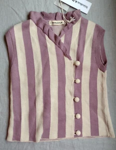 Misha and Puff kids 7 - 8 asymmetrical striped Circus sweater Vest - Picture 1 of 6