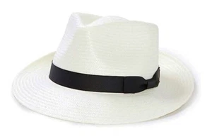 Stetson Reward Shantung Stroh Fedora Mütze, Farbe natürlich, Stil #TSREWD-2924 - Bild 1 von 5