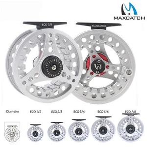 Maxcatch moulinet 1/2 2/3 3/4 5/6 7/8WT en aluminium argent fly fishing reel - Picture 1 of 11