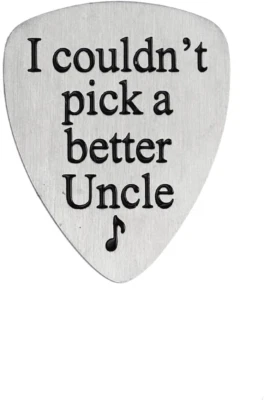 Guitarra Tío Pick Joyería Regalo - Perfecto para Tíos Musicales, Regalo Único Foto 1 de 4