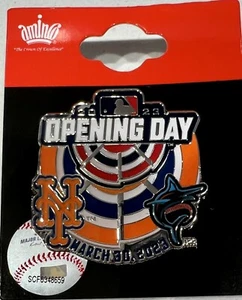 NY METS ERÖFFNUNGSTAG PIN 2023 FLAGGE CITI FIELD MLB BASEBALL MIAMI MARLINS - Bild 1 von 2