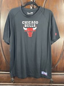 Chicago Bulls Shirt Mens Size XL Black Under Armour Combine Loose Heatgear