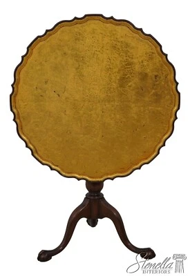 L59473EC: KITTINGER OD-953 Gold Gilt Top Clawfoot Mahogany Table - Image 1 of 4