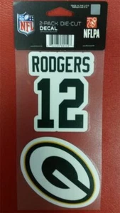 NFL Green Bay Packers Aaron Rodgers Perfect Cut Decal 4" x 8" Sheet  w/ 2 Decals - Picture 1 of 1