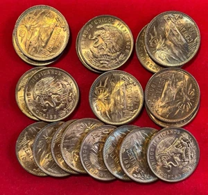 @S86 Mexico 20 Coins from Mint Bag - Bronze 20 Centavos 1966 Mo KM#440 UNC - Picture 1 of 4