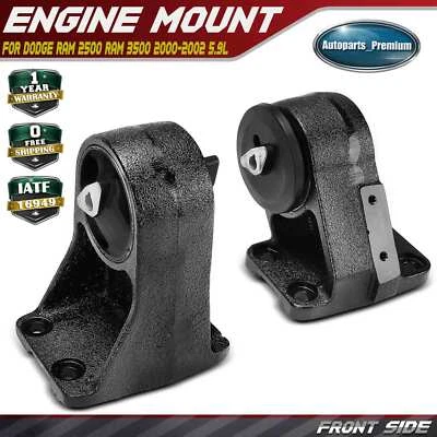 2x Front Side Engine Motor Mounts for Dodge Ram 2500 Ram 3500 2000-2002 L6 5.9L - Image 1 of 4