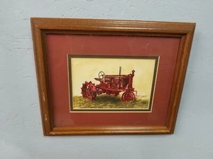 Framed Farmall Tractor F-20 1991 Print by E. C. Schaefer - Picture 1 of 5