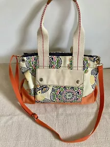 Fossil Lena Shopper Handbag Tote Altered For Crossbody Wear And Added Zipper - Picture 1 of 7