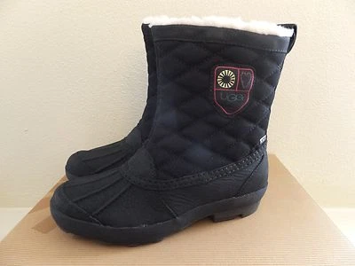 UGG Winter Rain Boots Waterproof  Bellegarde Black Fit Youth 4 Women's Size 6 - Image 1 of 4