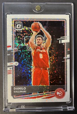 2020–21 Donruss Optic No7 Данило Галлинари белая блестящая призма SSP Hawks - Изображение 1 из 2