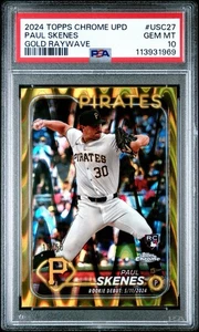 Actualización cromada Topps 2024 Gold Raywave #USC27 PAUL SKENES/50 PSA 10 debut de novato - Imagen 1 de 2