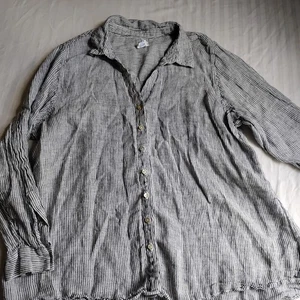 Sigrid Olsen Top 2x Leinen Button Down Hemd Rollriegel Kapsel Büro Freizeit  - Bild 1 von 14