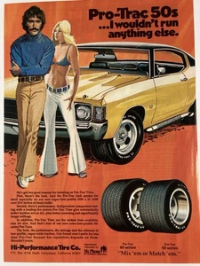 1973 Pro-Trac Hochleistungsreifen Printanzeige 50 Serie 60 Super Low Profile - Bild 1 von 2