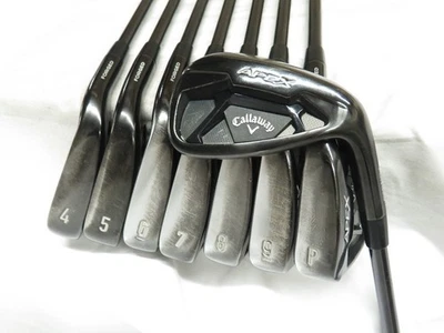 Used Callaway Apex Forged Blackout Iron Set 4-AW Recoil Dart F3 Stiff Graphite - Image 1 of 4