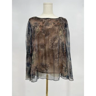 Top boho pequeño Whimsigoth estampado floral puro malhumorado bruja oscuro cabaña hada Foto 1 de 4