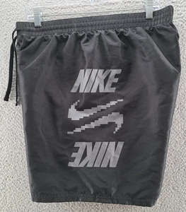 Nike Digi Stack Swim Shorts Mens Large Black Mesh Lined Volleyball Beach Pool - Picture 1 of 12