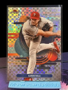 2025 Topps Finest #152 Aaron Nola Checkerboard Refractor Uncommon - Picture 1 of 2