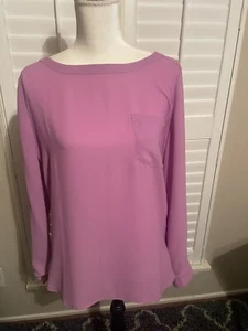 Ann Taylor LOFT Long Sleeve Pullover Orchid color Dolman Sleeves Top Sz M - Picture 1 of 4