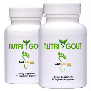 2 Bottles NutriGout Uric Acid Lowering and Gout Supplement from GoutandYou.com - Picture 1 of 10