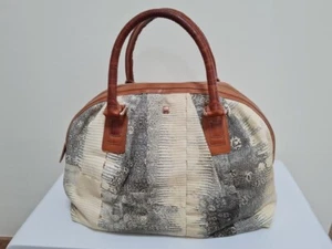 Navyboot Tasche pures Echt Leder exklusives Modell Cognac gelb braun Neuwertig - Bild 1 von 13