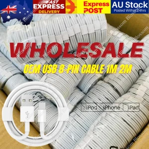 3-200X Wholesale Lot 1M 2M USB Charger Cable For iPhone 14/13/12/11/8/6/XR Cord - Picture 1 of 15