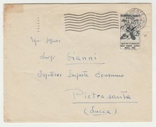 STORIA POSTALE - 1952 REPUBBLICA TRIESTE A L.25 SU LETTERA PIETRA SANTA E/6958