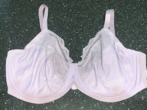 M&S Bra Minimiser 'Fabulous' U/W Non-Padded with Lace Trim 34G Dark Lilac BNWoT - Picture 1 of 1