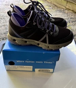 Tony Little Cheeks Fit Body All Terrain Trail Sneaker Women 6 Wide Black Purple - Picture 1 of 10