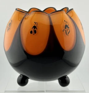 Czech Dagobert Peche for Loetz Footed Tango Bowl 1918-1921 Ausf 177 - Picture 1 of 9