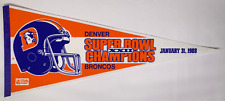Denver Broncos 1988 Super Bowl XXII Champions vintage NFL pennant! 16456