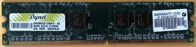 512MB Dynet DDR2 Desktop RAM Memory DDR2-533 PC2-4200 - Image 1 of 2