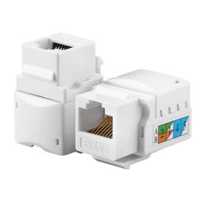 RJ45 Connector CAT5/CAT6 Module Information Socket Computer Outlet Cable Adapter - Photo 1/9
