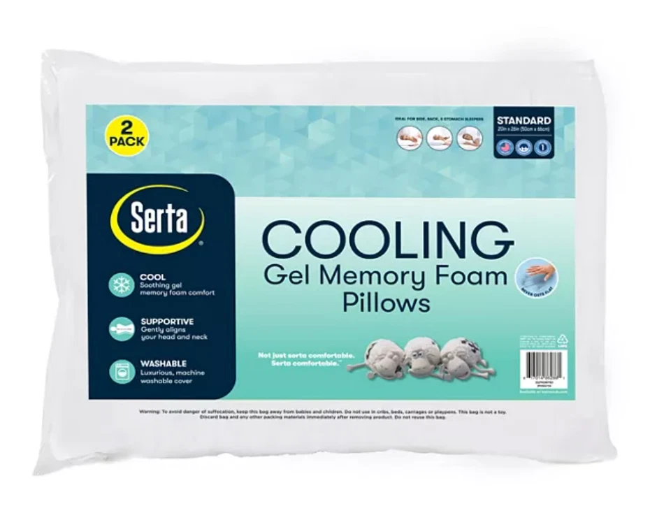 Serta Gel Memory Foam Cluster Pillows - 2 Pack (PL02105JBCP)