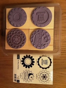 Stampin' Up! Holzstempelset 4-teilig 'So Many Scallops' sehr selten - Bild 1 von 1