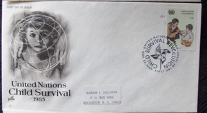 FDC United Nations CHILD SURVIVAL: New York 1985. (1-119) - Picture 1 of 1