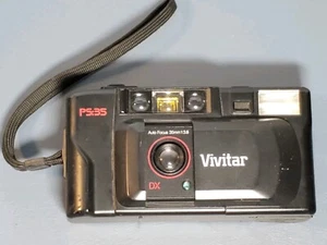 Vivitar PS 35 35mm fotocamera punta e scatta pellicola COSÌ COM'È ricambi o riparazione - Foto 1 di 12
