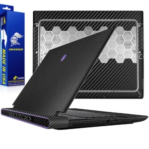 Armorsuit MilitaryShield Black Carbon Fiber Skin Wrap Film for Alienware m16 R1 - Picture 1 of 10