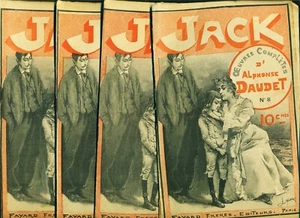 JACK  4 PAPERBACK  SERIES BY ALPHONSE DAUDET / FAYARD FRERES C. 1900'S - Imagen 1 de 2