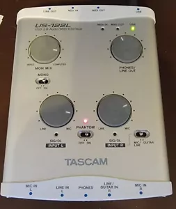 Tascam US-122L USB 2.0 Audio/MIDI Interface Free Shipping - Picture 1 of 4