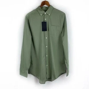 NWT Five Four Michael Button Front Shirt in Light Olive Spring, Size Medium - Picture 1 of 6