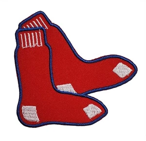 Boston Red Sox World Series MLB Baseball Embroidered Iron On Patch Socks - Picture 1 of 3