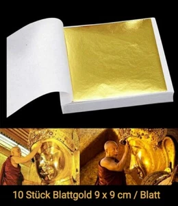 Blattgold Schlagmetall🟨zum vergolden Goldfolie Vergoldungsfolie Fotorahmen Wand - Bild 1 von 7