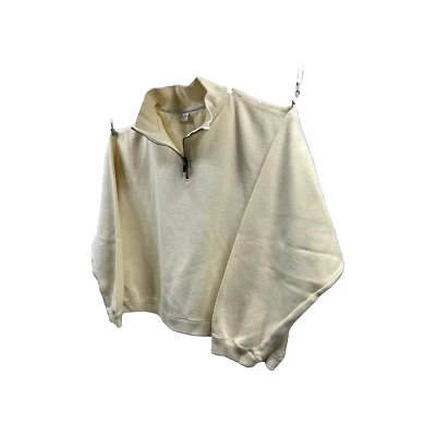 Tommy Bahama Women's Soft Yellow 1/4 Zip Pullover Sweatshirt – Size Medium - Image 1 of 4