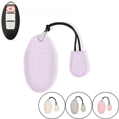 Funda de cuero genuino para llave de coche para Nissan Qashqai March Juke X-Trail 370Z  Foto 1 de 4