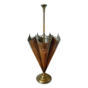 Vintage Copper and Brass Umbrella Stand/ holder - Picture 1 of 10