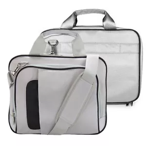 White Messenger Bag Laptop Briefcase Travel Case For 10" Microsoft Surface Go 3 - Picture 1 of 11
