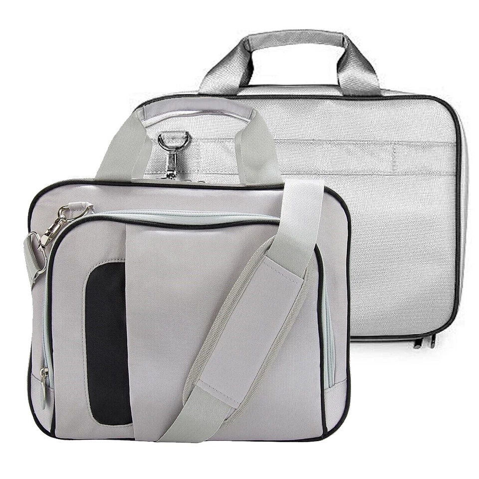 White Messenger Bag Laptop Briefcase Travel Case For 10" Microsoft Surface Go 3 - Image 1 of 4