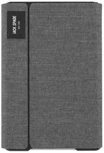 Jack Spade iPad Mini 4 & 5 Folio Book Cover Case & Stand - Oxford Grey/Olive - Picture 1 of 10