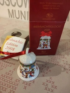 Hutschenreuther Weihnachtsglocke 2008 "In der Holzwerkstatt" Ole Winther mit OVP - Bild 1 von 3