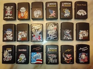 PII Feuerzeug Menge (18) Neu aus altem Lagerbestand Flip Top nachfüllbar American Biker Zigarette Korea - Bild 1 von 12
